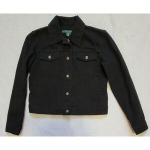 Lauren Ralph Lauren Black Jean Jacket.